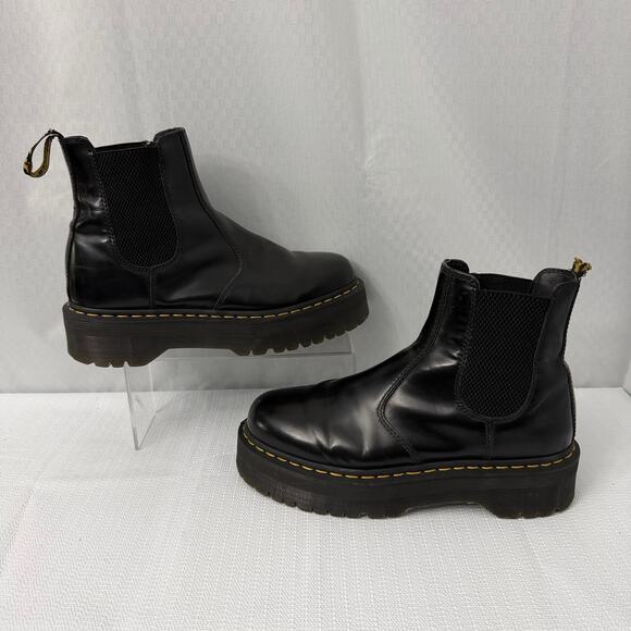 Dr Martens Quad Chelsea Boots Mens Size 10 Black Leather Punk 2976 main image 6